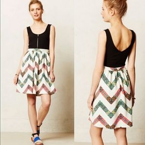 Anthropologie Maeve Chevron Print Dress